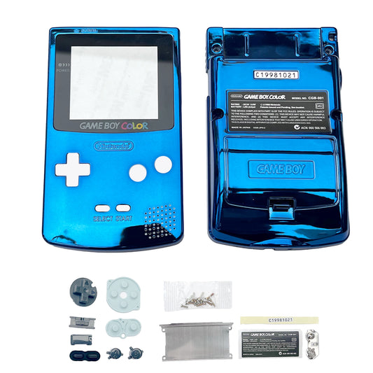 Pre-cut Body Shell/ Behuizing Kit - Voor 2.6-Inch Backlit LCD-schermen - Chrome Blauw