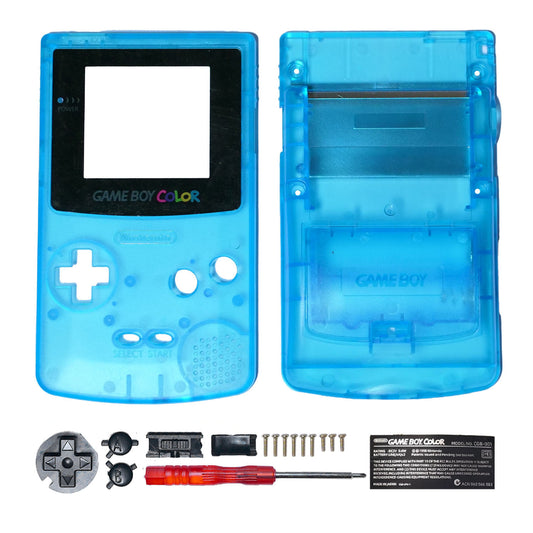 Vervangende behuizing (Body shell) voor Game Boy Color - Transparant Babyblauw