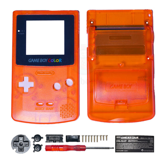 Vervangende Behuizing voor Game Boy Color - Transparant Oranje