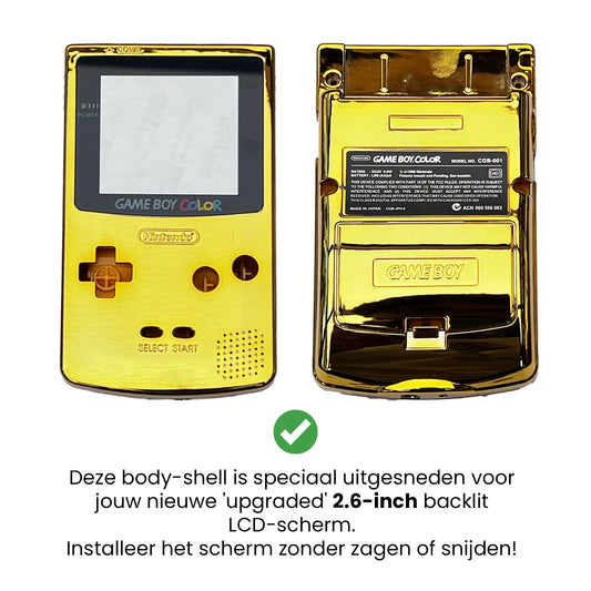 Pre-cut Body Shell/ Behuizing Kit - Voor 2.6-Inch Backlit LCD-schermen - 24K Goud