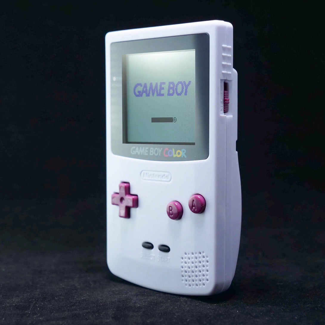 Nintendo Game Boy Color LIGHT XL "WHITE POMPADOUR" - GAMEBOYNOW