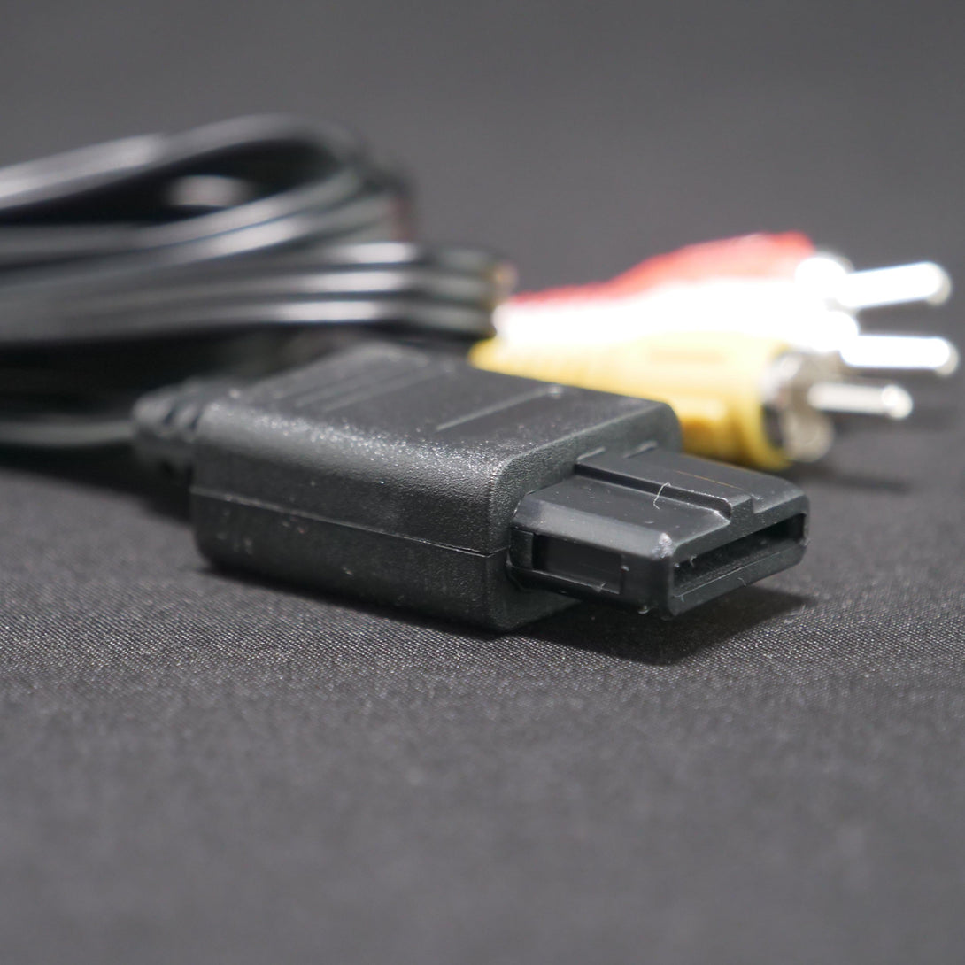 Composite AV cable voor Nintendo GameCube (NGC), Nintendo 64 (N64) en Super Nintendo (SNES) / black - 1.5 meter - GAMEBOYNOW